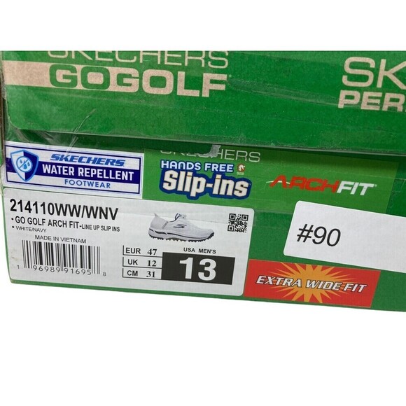 Skechers Golf Shoes Men\'s Size 13 Extra Wide White Navy Go Golf Slip-Ins main image 4